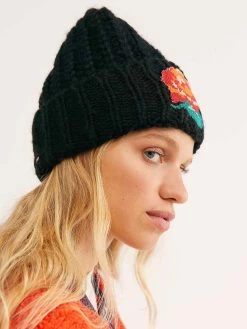 Free People "Everything Rosy Beanie" (2 Colours) 9 Free People "Everything Rosy Beanie" (2 Colours) -Fashion Clothing Line Store Free People Hat Everything Rosy Beanie Black 3