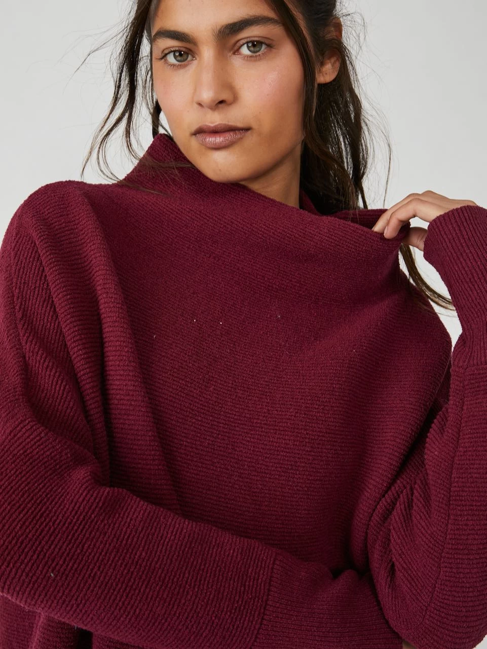 Free People "Ottoman Slouchy Tunic" (Pomegranate Wine) 4 Free People "Ottoman Slouchy Tunic" (Pomegranate Wine) - Image 2