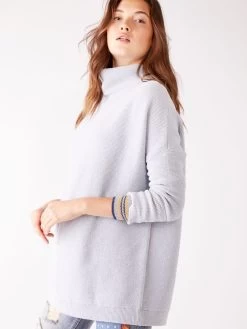 Free People "Ottoman Slouchy Tunic" (Powder Blue) 10 Free People "Ottoman Slouchy Tunic" (Powder Blue) -Fashion Clothing Line Store Free People Ottoman Slouchy Tunic Sweater Powder Blue