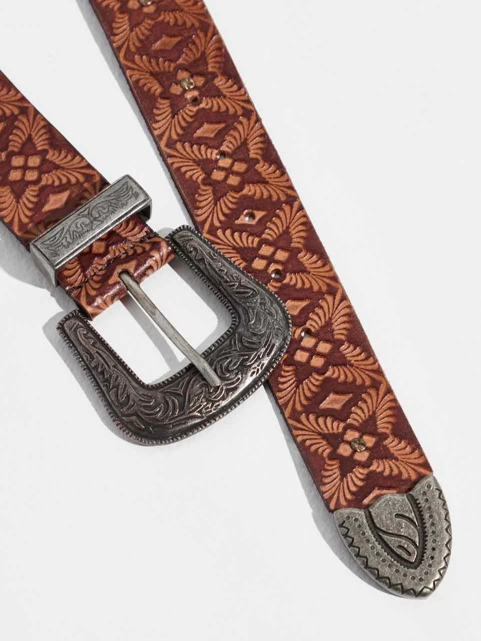 Free People "Outlaw Embossed Leather Belt" (2 Colours) 6 Free People "Outlaw Embossed Leather Belt" (2 Colours) - Image 4