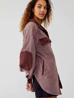 Free People "Ruby Jacket" (Date Night) -Fashion Clothing Line Store Free People Ruby Jacket Deep Blown Burgundy Date Night