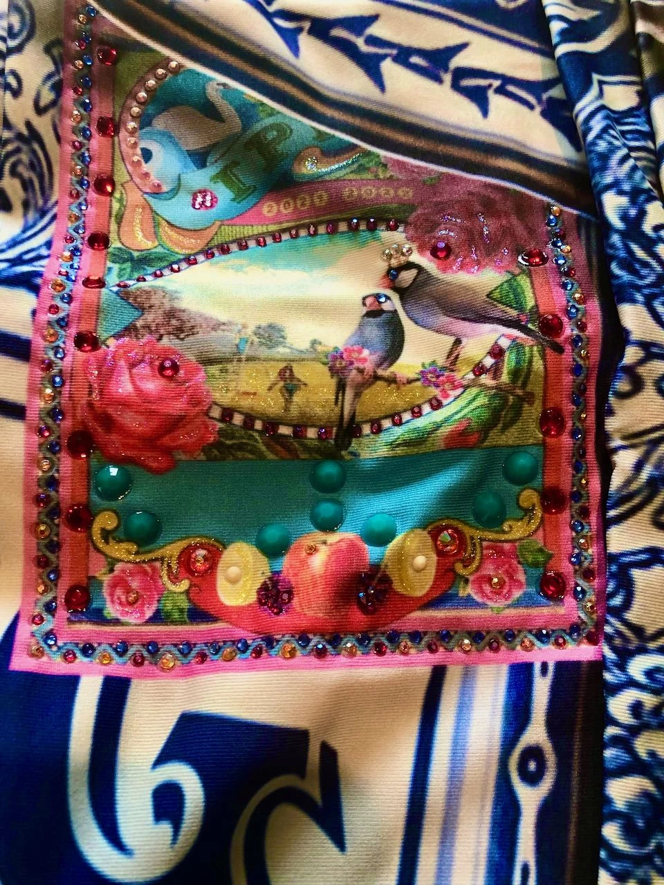 IPNG Embellished Leggings "Ocean Washed Tiles" 6 IPNG Embellished Leggings "Ocean Washed Tiles" - Image 4