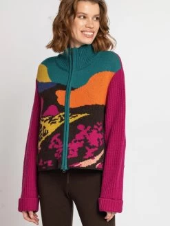 IVKO Wool Jacquard Jacket Landscape Pattern 222506