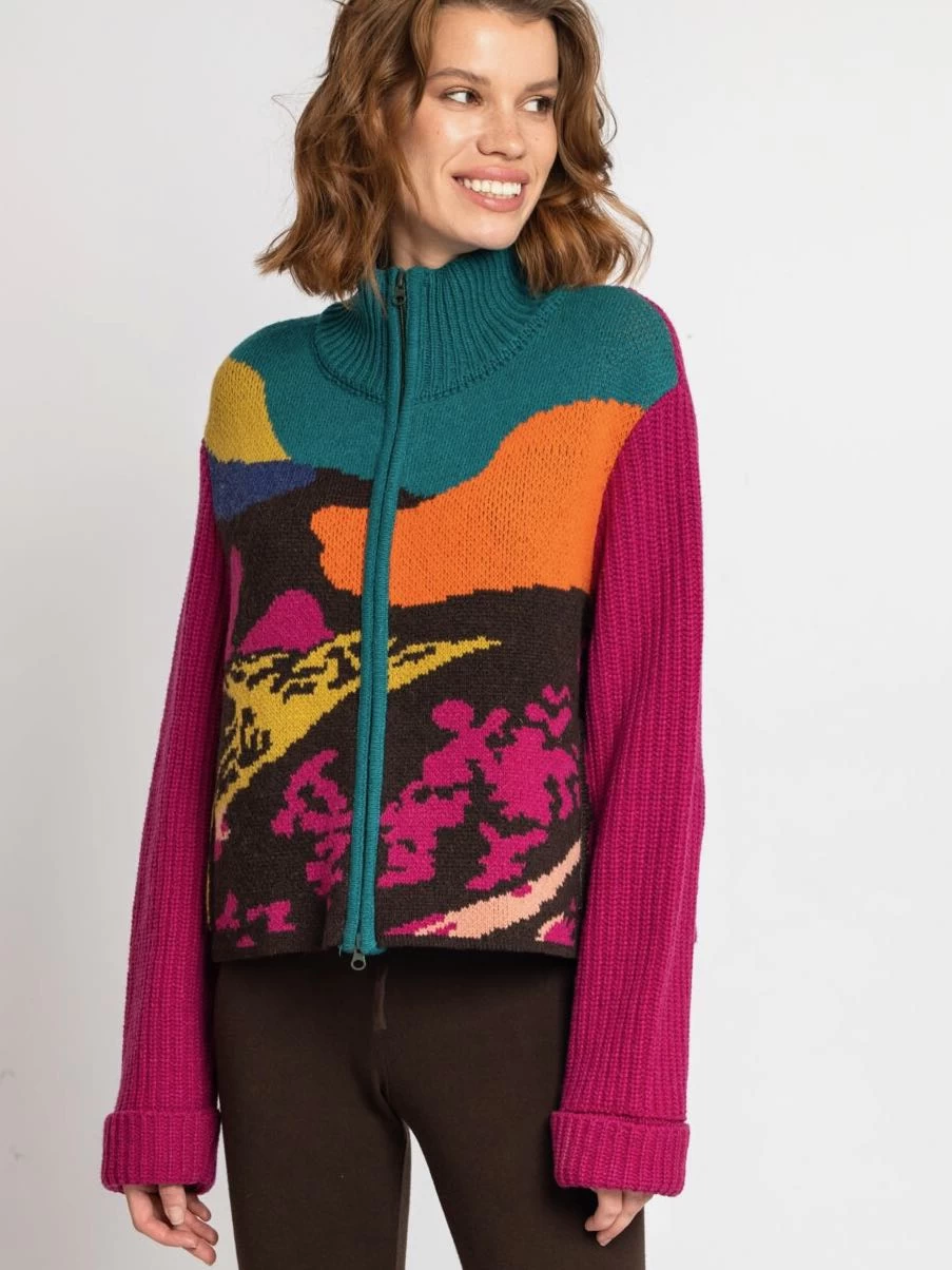 IVKO Wool Jacquard Jacket Landscape Pattern 222506 3 IVKO Wool Jacquard Jacket Landscape Pattern 222506