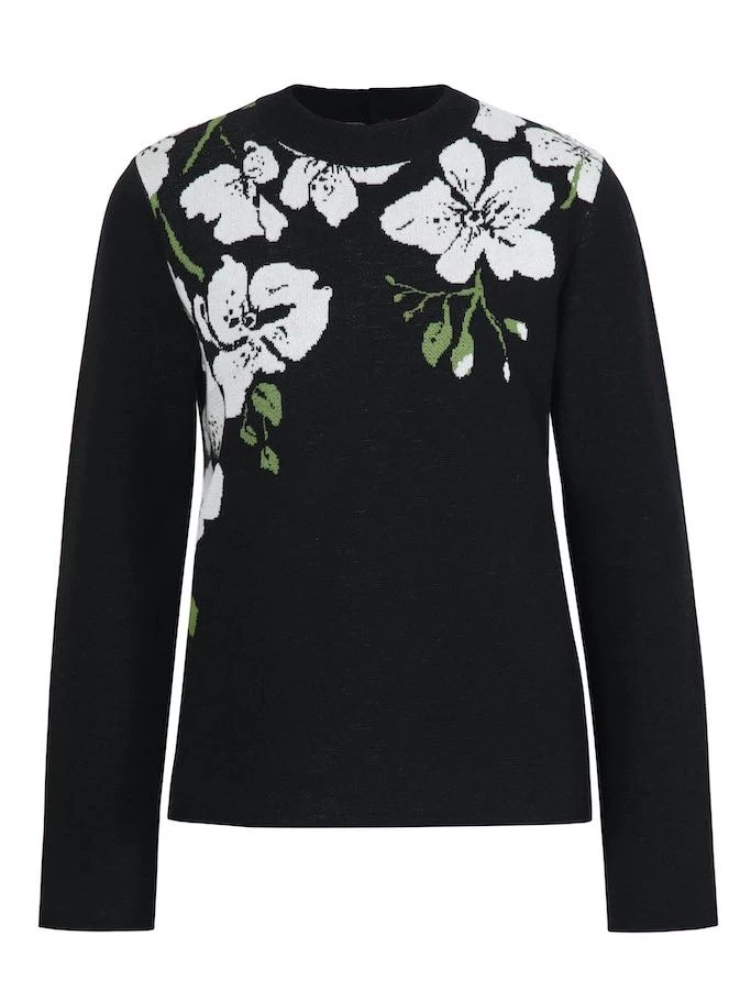 IVKO Jacquard Pullover Orchid Motive 232634 (2 Colours) 7 IVKO Jacquard Pullover Orchid Motive 232634 (2 Colours) - Image 5