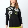 IVKO Jacquard Pullover Orchid Motive 232634 (2 Colours) -Fashion Clothing Line Store IVKO Woman AutumnWinter 2023 019 232634.019 2