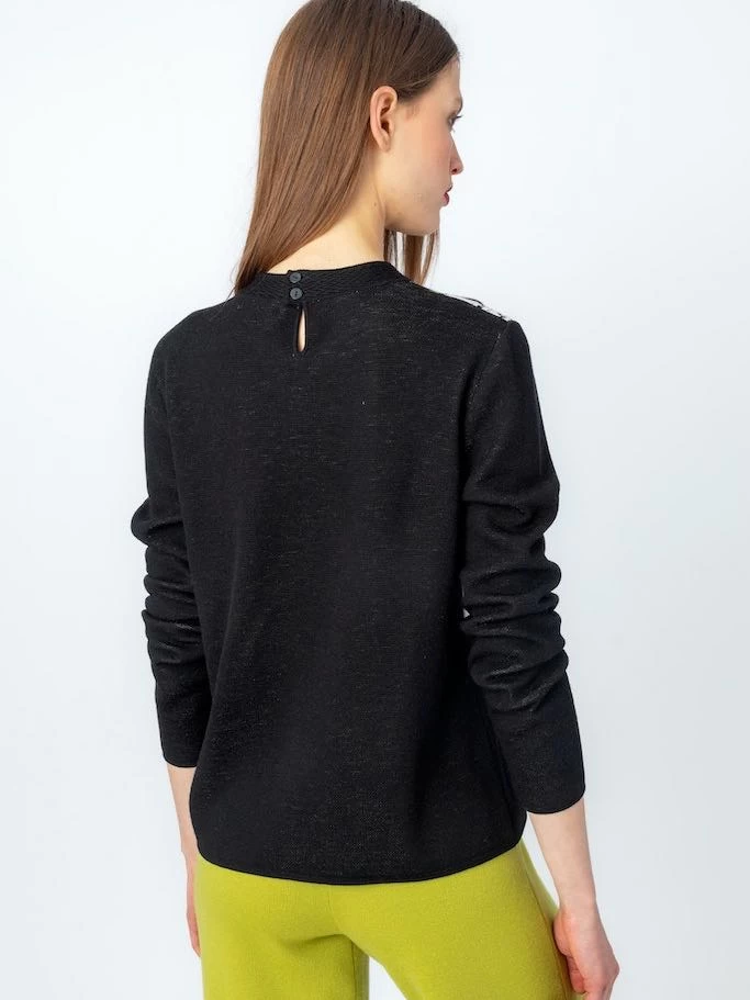 IVKO Jacquard Pullover Orchid Motive 232634 (2 Colours) 5 IVKO Jacquard Pullover Orchid Motive 232634 (2 Colours) - Image 3