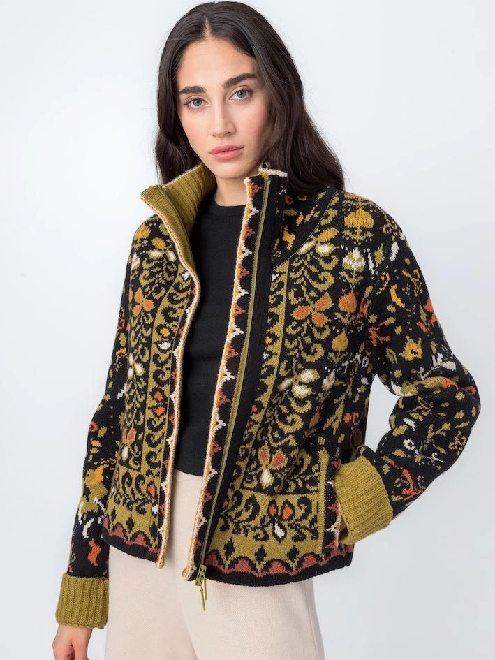 IVKO Roll-Neck Jacket Floral Pattern 232513 3 IVKO Roll-Neck Jacket Floral Pattern 232513