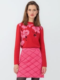 IVKO Jacquard Pullover Orchid Motive 232634 (2 Colours) 13 IVKO Jacquard Pullover Orchid Motive 232634 (2 Colours) -Fashion Clothing Line Store IVKO Woman AutumnWinter 2023 045 232634.045 2