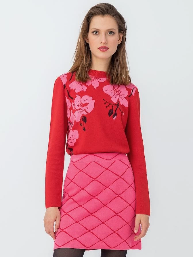 IVKO Jacquard Pullover Orchid Motive 232634 (2 Colours) 6 IVKO Jacquard Pullover Orchid Motive 232634 (2 Colours) - Image 4