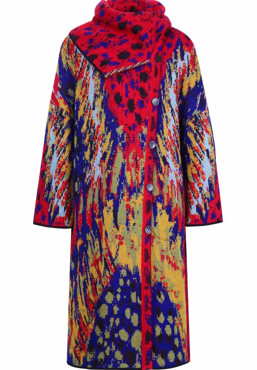 IVKO Long Jacquard Coat Brocade Pattern 222701 5 IVKO Long Jacquard Coat Brocade Pattern 222701 - Image 3