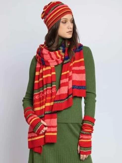 IVKO Wrist Warmers "Stripe Pattern" (222787) -Fashion Clothing Line Store IVKO Woman SpringSummer 2022 045 222786.045 2