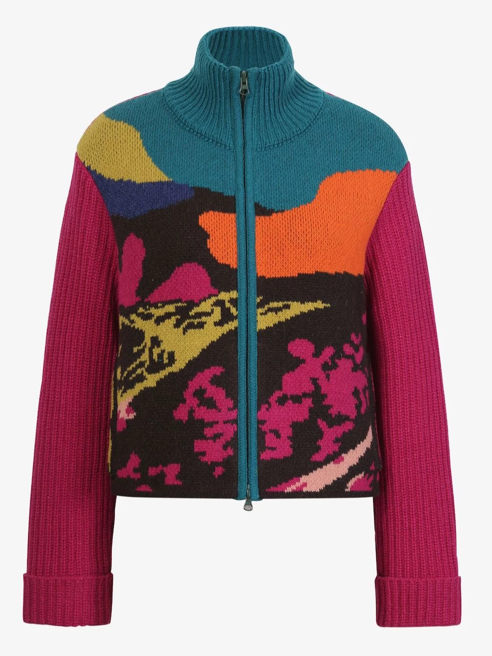 IVKO Wool Jacquard Jacket Landscape Pattern 222506 4 IVKO Wool Jacquard Jacket Landscape Pattern 222506 - Image 2