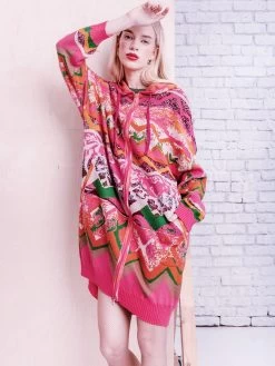 IVKO Jacquard Coatigan With Hoodie 222604