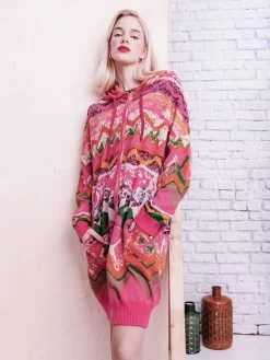 IVKO Jacquard Coatigan With Hoodie 222604 9 IVKO Jacquard Coatigan With Hoodie 222604 -Fashion Clothing Line Store IVKO Woman fall winter 2022 original IVKO 22 1 8