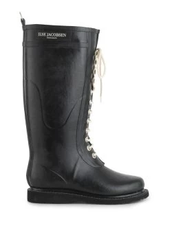 Ilse Jacobsen LONG RUBBER BOOTS RUB1 (Many Colours) 22 Ilse Jacobsen LONG RUBBER BOOTS RUB1 (Many Colours) -Fashion Clothing Line Store Ilse Jacobsen Tall Rubber Rain Boots Black 3
