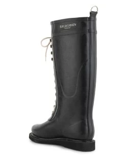 Ilse Jacobsen LONG RUBBER BOOTS RUB1 (Many Colours) 24 Ilse Jacobsen LONG RUBBER BOOTS RUB1 (Many Colours) -Fashion Clothing Line Store Ilse Jacobsen Tall Rubber Rain Boots Black 4