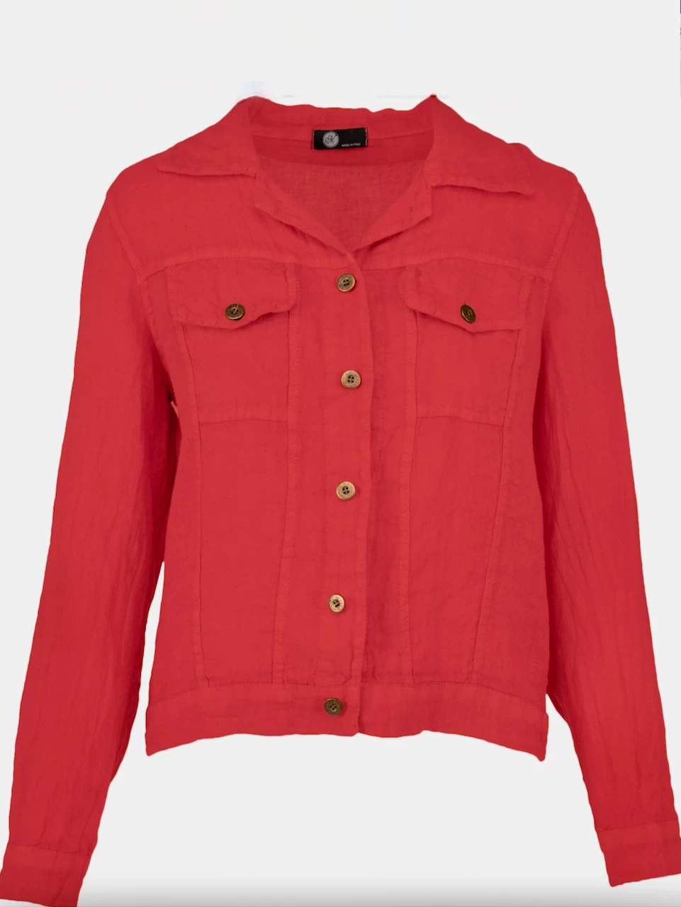 M Made In Italy Linen Jacket Blazer 26/9456U (3 Colours) 4 M Made In Italy Linen Jacket Blazer 26/9456U (3 Colours) - Image 2