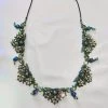 Michal Negrin Green/Blue Floral Necklace 9900 2 Michal Negrin Green/Blue Floral Necklace 9900 -Fashion Clothing Line Store Michal Negrin Necklace 9900 Green 1