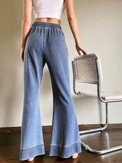 Free People Cozy Cool Girl Lounge Pants 8 Free People Cozy Cool Girl Lounge Pants -Fashion Clothing Line Store OB1174468 0010 Free People Cozy Cool Lounge Pants Dark Sapphire back