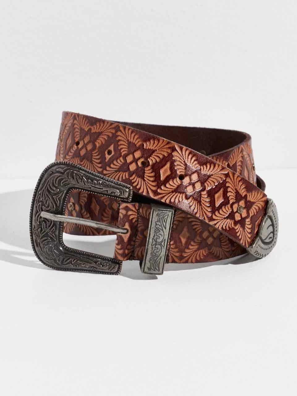 Free People "Outlaw Embossed Leather Belt" (2 Colours) 4 Free People "Outlaw Embossed Leather Belt" (2 Colours) - Image 2