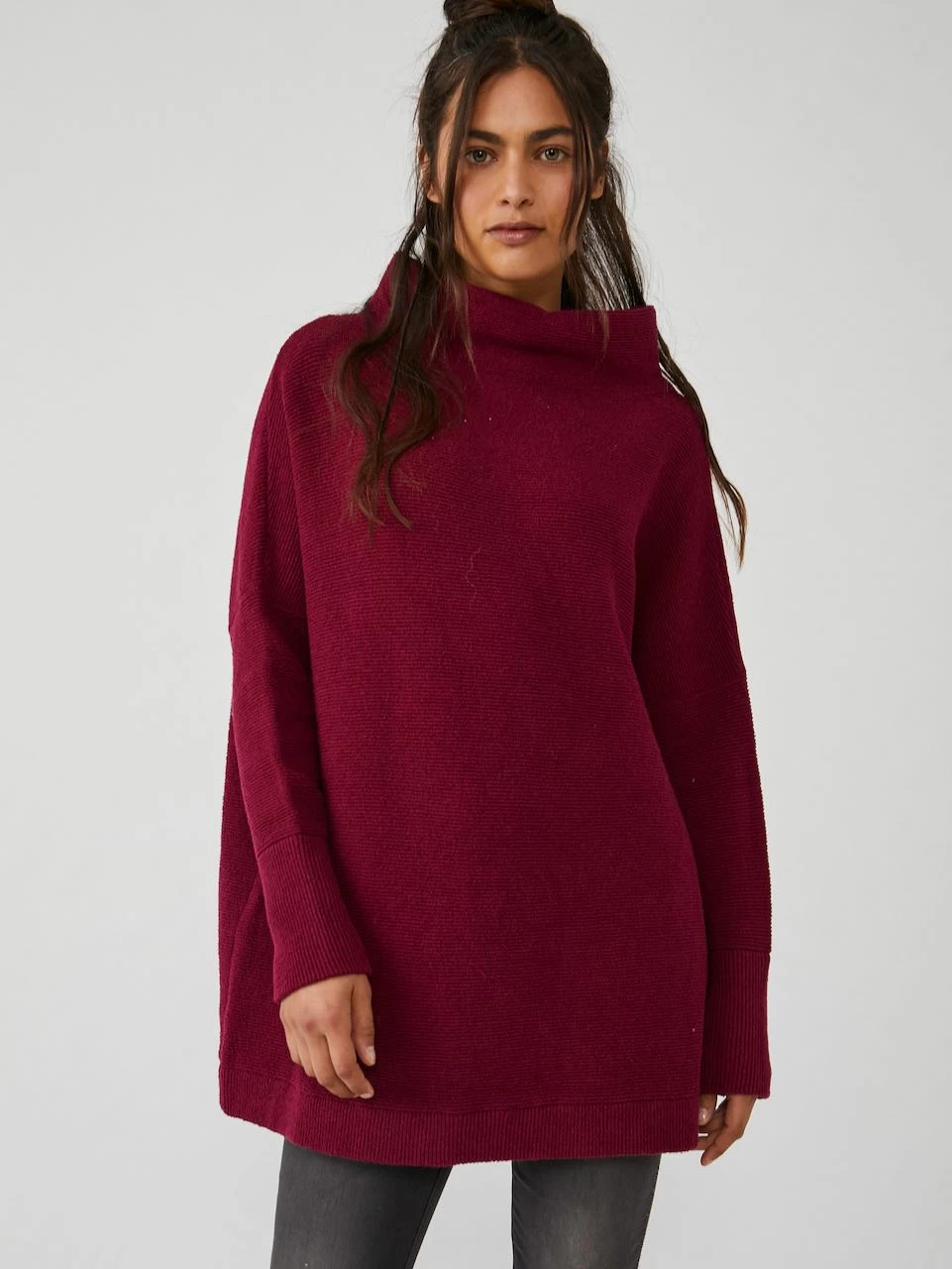 Free People "Ottoman Slouchy Tunic" (Pomegranate Wine) 3 Free People "Ottoman Slouchy Tunic" (Pomegranate Wine)