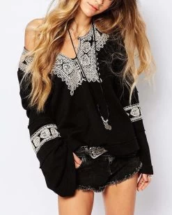 Free People Pullover "Santa Maria" 7 Free People Pullover "Santa Maria" -Fashion Clothing Line Store OB470057 Free People Sweater Santa Maria 2