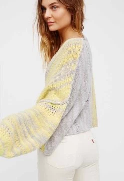 Free People "Amethyst Sweater" 8 Free People "Amethyst Sweater" -Fashion Clothing Line Store OB579353 Free People Sweater Amethyst Grey 2