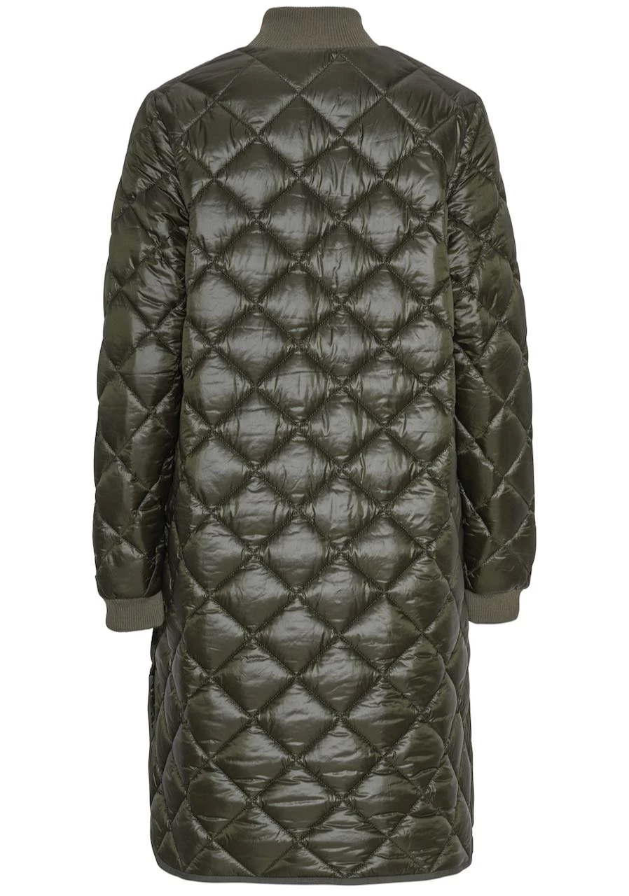 Ilse Jacobsen QUILTED COAT PEARL02 (Deep Olive) 4 Ilse Jacobsen QUILTED COAT PEARL02 (Deep Olive) - Image 2