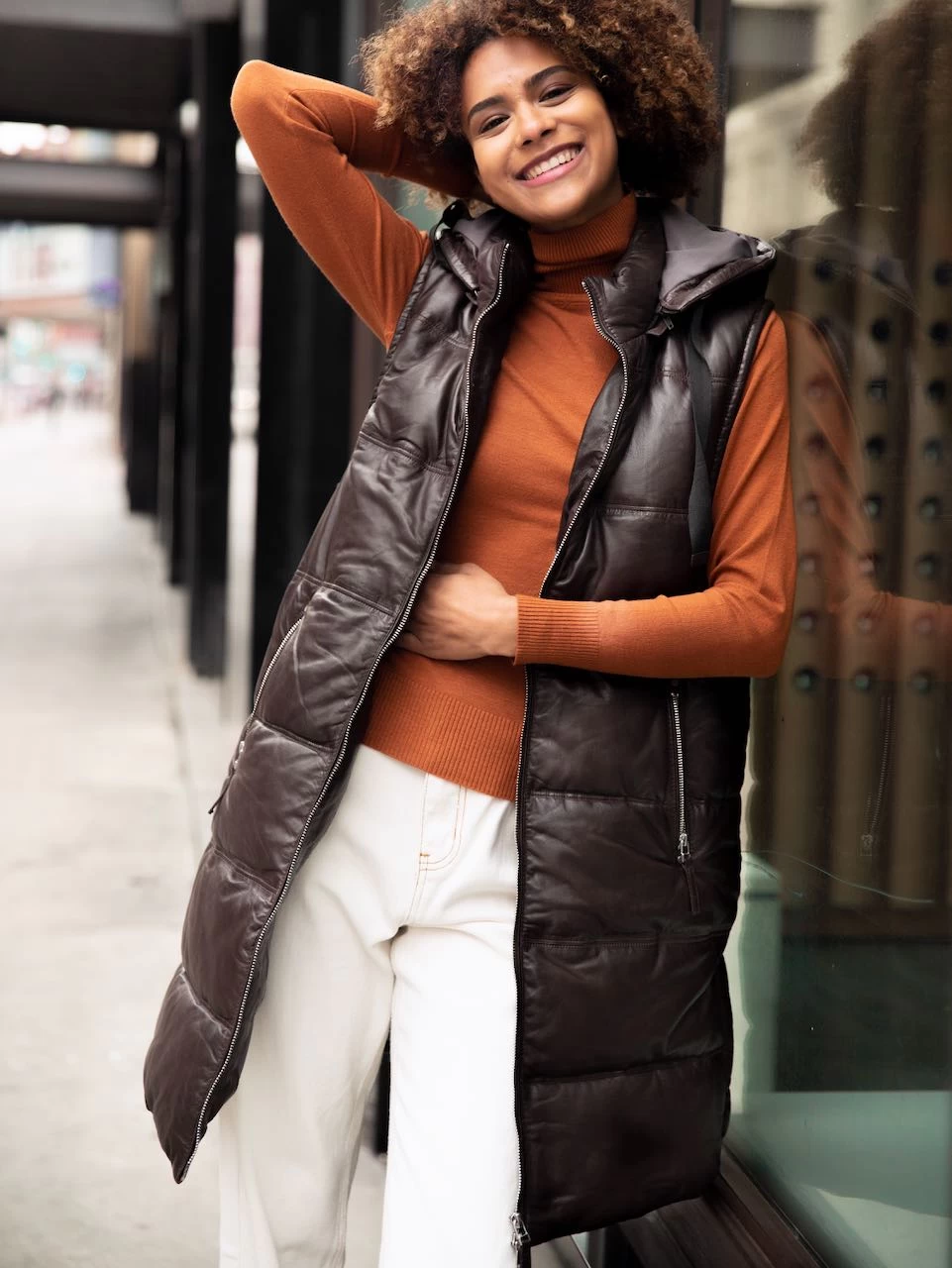 Mauritius Leather Puffer Vest "VEO CF" (2 Colours) 3 Mauritius Leather Puffer Vest "VEO CF" (2 Colours)