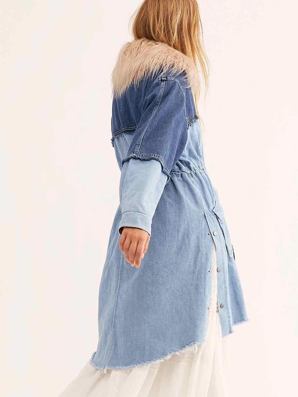Free People "Days To Come Denim Parka" 5 Free People "Days To Come Denim Parka" - Image 3