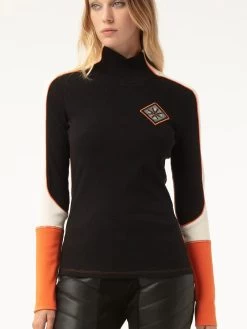 Alp N Rock "Teya Mock Neck Shirt" (Black/Orange)
