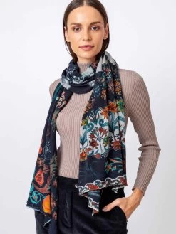 IVKO Wool Scarf Grasset Floral Pattern 212781 (2 Colours) 14 IVKO Wool Scarf Grasset Floral Pattern 212781 (2 Colours) -Fashion Clothing Line Store outfit 212781018c